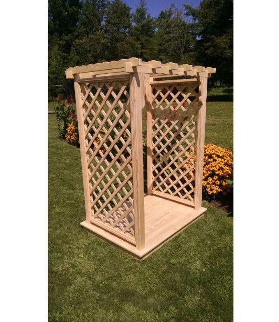 A & L Furniture A & L Furniture Amish Handcrafted Pine Covington Arbor & Deck Pine Arbor