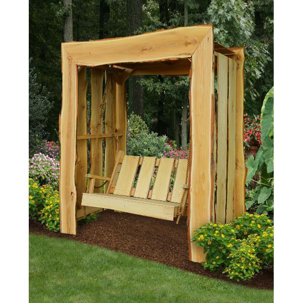 A & L Furniture A & L Furniture Appalachian Arbor with Timberland Swing w/Rope 5ft / Natural Stain Timberland Swing 8325L-5FT-NS