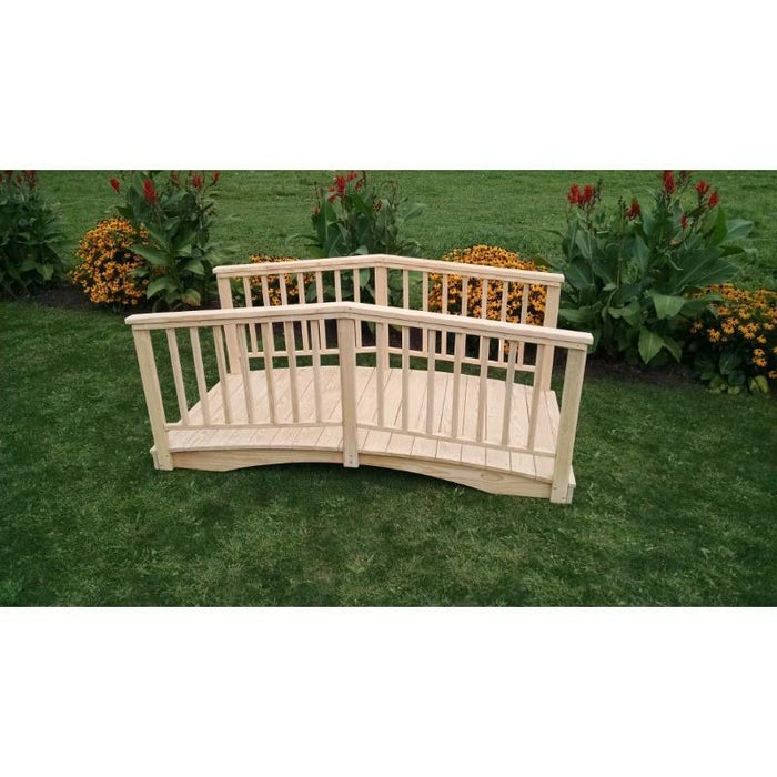 A & L Furniture A & L Furniture Baluster Garden Bridge in Pressure Treated Pine 3ft x 4ft / Unfinished Pine Bridge 3204-UNF