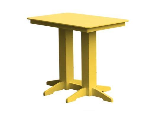 A & L Furniture A & L Furniture Bar Table- Specify for FREE 2" Umbrella Hole 4 Inch / Lemon Yellow Bar Table 5100-LemonYellow