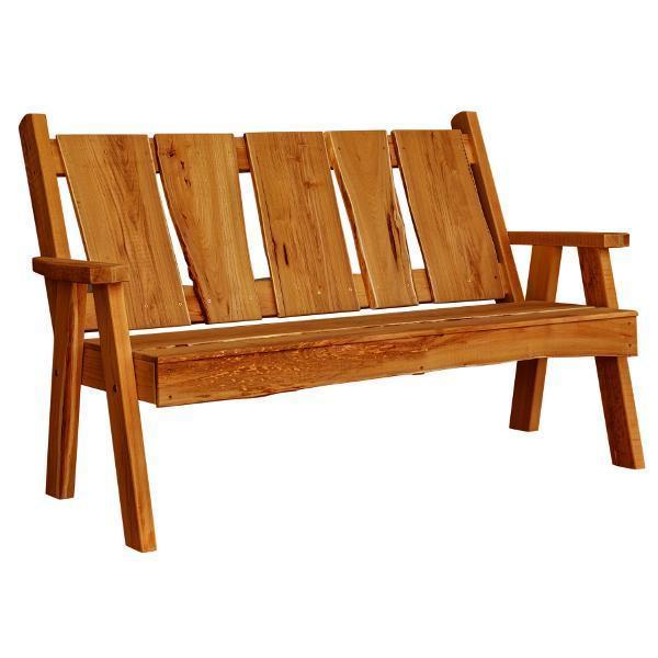 A & L Furniture A & L Furniture Blue Mountain Timberland Garden Bench 5ft / Cedar Stain Garden Bench 8125L-5FT-CS