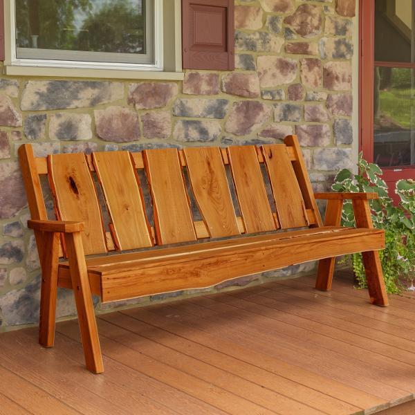 A & L Furniture A & L Furniture Blue Mountain Timberland Garden Bench 6ft / Cedar Stain Garden Bench 8126L-6FT-CS