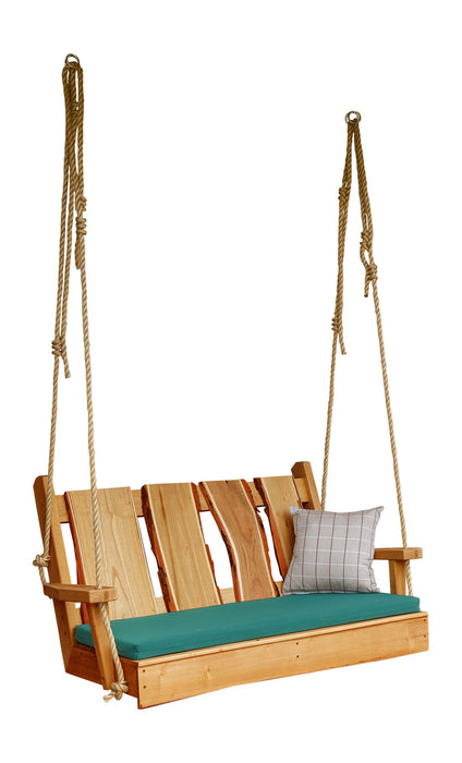 A & L Furniture A & L Furniture Blue Mountain TimberlandSwing with Rope 4ft / Cedar Stain Timberland Swing 8144L-4FT-CS