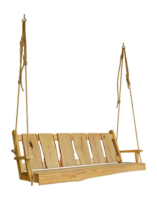 A & L Furniture A & L Furniture Blue Mountain TimberlandSwing with Rope 6ft / Natural Stain Timberland Swing 8146L-6FT-NS