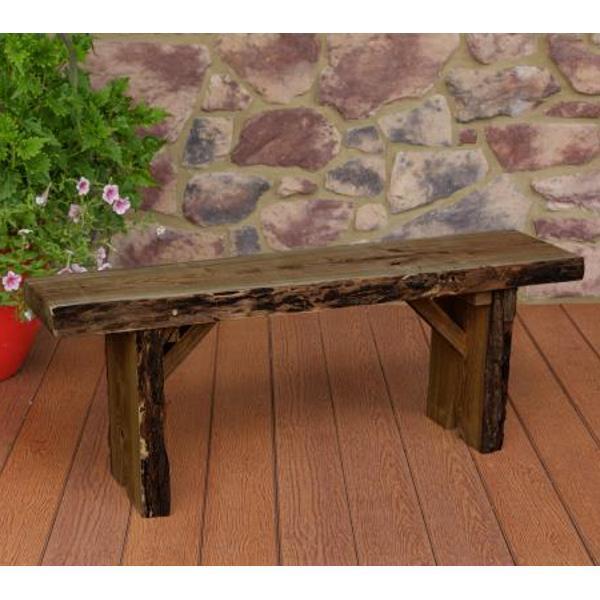 A & L Furniture A & L Furniture Blue Mountain Wildwood Bench 4ft / Mushroom Stain Wildwood Bench 8214L-4FT-MS