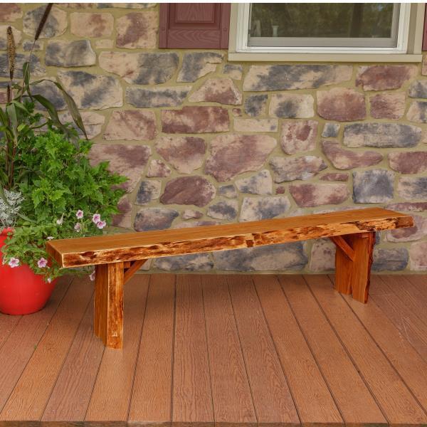 A & L Furniture A & L Furniture Blue Mountain Wildwood Bench 5ft / Cedar Stain Wildwood Bench 8215L-5FT-CS