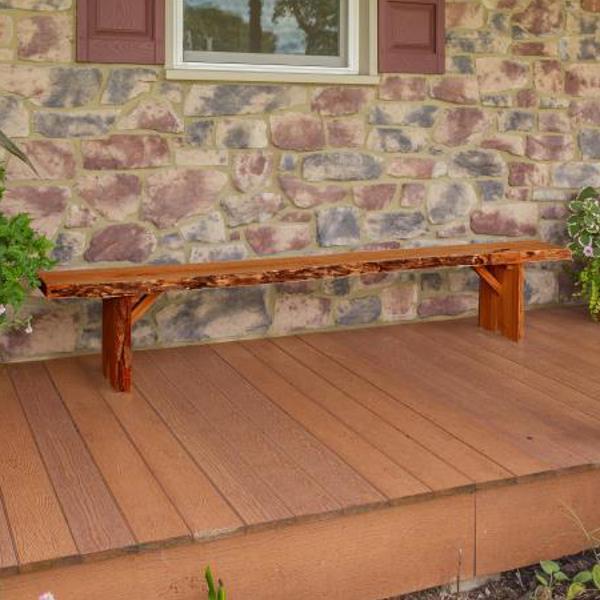 A & L Furniture A & L Furniture Blue Mountain Wildwood Bench 6ft / Cedar Stain Wildwood Bench 8216L-6FT-CS