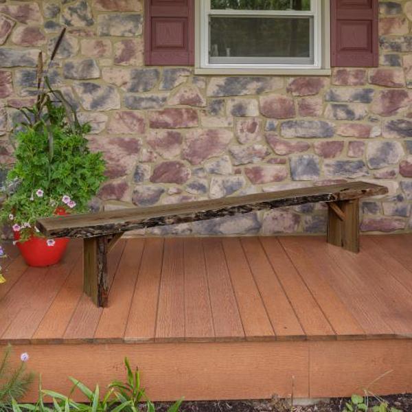 A & L Furniture A & L Furniture Blue Mountain Wildwood Bench 8ft / Mushroom Stain Wildwood Bench 8218L-8FT-MS