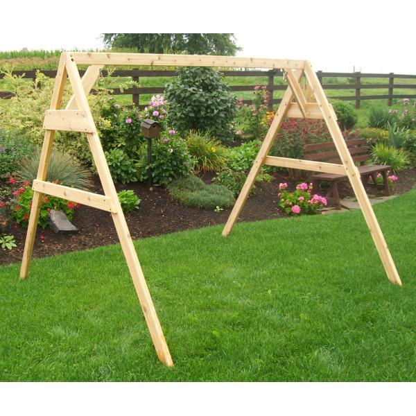 A & L Furniture A & L Furniture Cedar 2x4 A-Frame Swing Stand for Swing or Swingbed (Hangers Included) Swing Stand