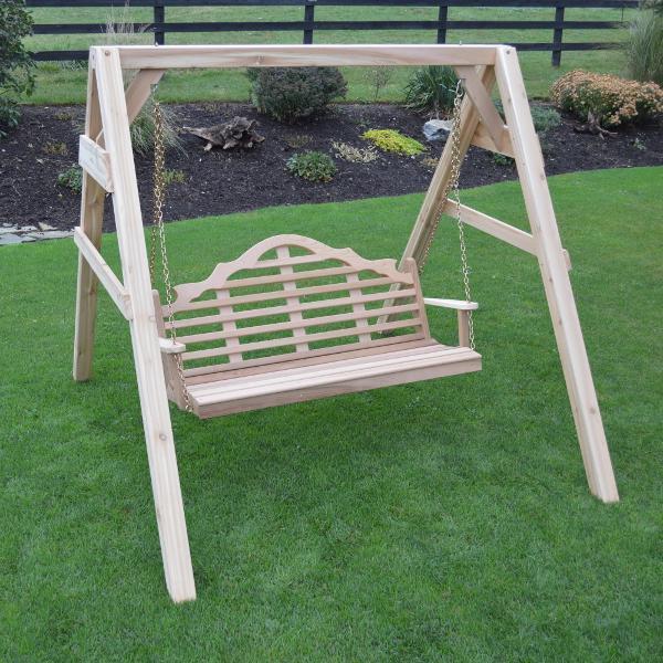 A & L Furniture A & L Furniture Cedar 4x4A-Frame Swing Stand for Swing or Swingbed (Hangers Included) Swing Stand