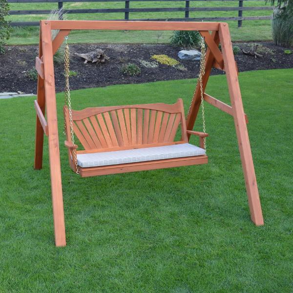 A & L Furniture A & L Furniture Cedar 4x4A-Frame Swing Stand for Swing or Swingbed (Hangers Included) Swing Stand