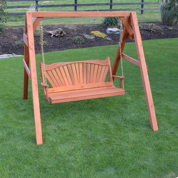 A & L Furniture A & L Furniture Cedar 4x4A-Frame Swing Stand for Swing or Swingbed (Hangers Included) Swing Stand