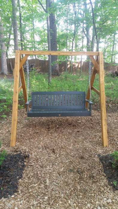 A & L Furniture A & L Furniture Cedar 4x4A-Frame Swing Stand for Swing or Swingbed (Hangers Included) Swing Stand