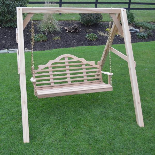 A & L Furniture A & L Furniture Cedar 4x4A-Frame Swing Stand for Swing or Swingbed (Hangers Included) Swing Stand