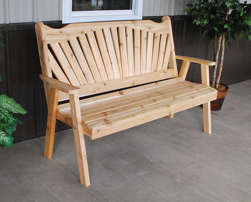 A & L Furniture A & L Furniture Cedar Fanback Garden Bench Bench