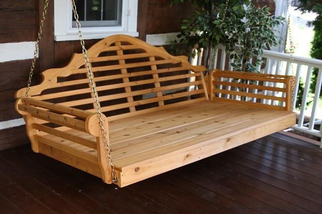 A & L Furniture A & L Furniture Cedar Marlboro Swingbed 4FT / Cedar Swingbed 421C-4FT-Cedar