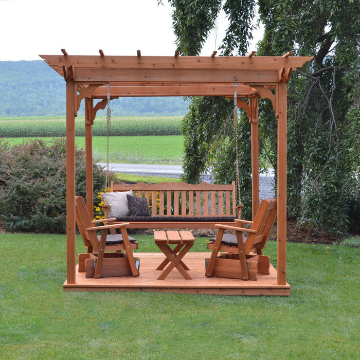 A & L Furniture A & L Furniture Cedar Pergola w/Deck & Swing Hangers Pergola