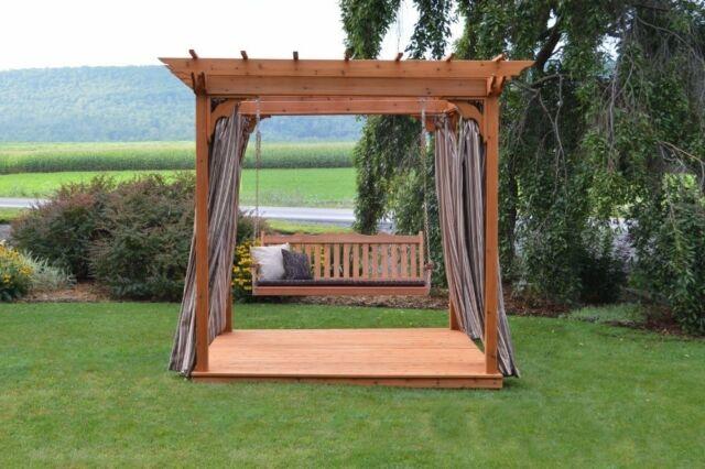 A & L Furniture A & L Furniture Cedar Pergola w/Deck & Swing Hangers Pergola