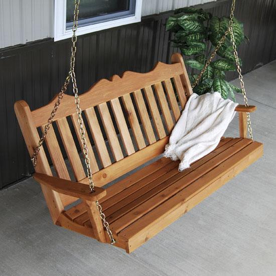 A & L Furniture A & L Furniture Cedar Royal English Swing 4FT Swing / Unfinished Swing 412C-4FT-Unfinished