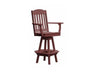 A & L Furniture A & L Furniture Classic Swivel Bar Chair w/ Arms Cherry Wood Dining Chair 4120-CherryWood