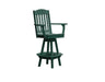 A & L Furniture A & L Furniture Classic Swivel Bar Chair w/ Arms Turf Green Dining Chair 4120-TurfGreen