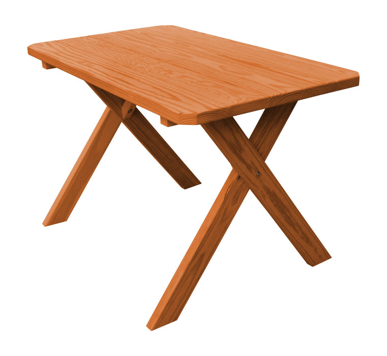 A & L Furniture A & L Furniture Cross-leg Table Only - Specify for FREE 2" Umbrella Hole 4FT / Cedar Tables 201PT-4FT-Cedar