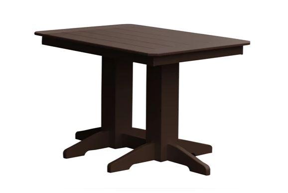 A & L Furniture A & L Furniture Dining Table- Specify for FREE 2" Umbrella Hole 4 Inch / Tudor Brown Dining Table 4160-TudorBrown