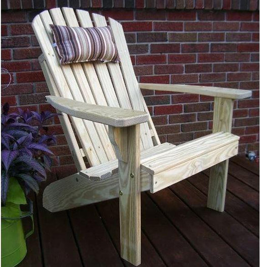 A & L Furniture A & L Furniture Fanback Adirondack Chair in Pine Unfinished Chair 667PT-Unfinished