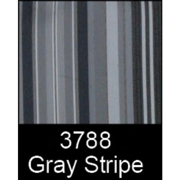 A & L Furniture A & L Furniture Full Bench Cushion Accessory 4 ft / Gray Stripe Cushion 1024-4 ft-Gray Stripe