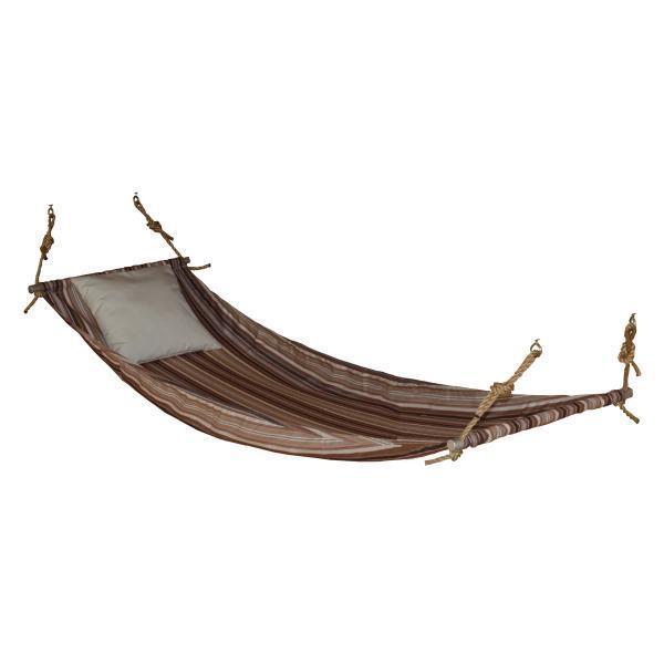 A & L Furniture A & L Furniture Hammock w/ Mounting Hardware Twin / Maroon Stripe Pillow 1070-Twin-Maroon Stripe