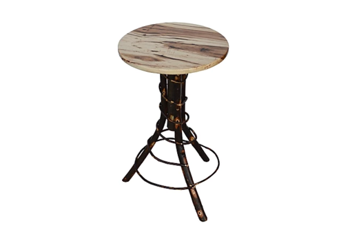 A & L Furniture A & L Furniture Hickory Accent Table Rustic Hickory Accent Table 2210-Rustic Hickory