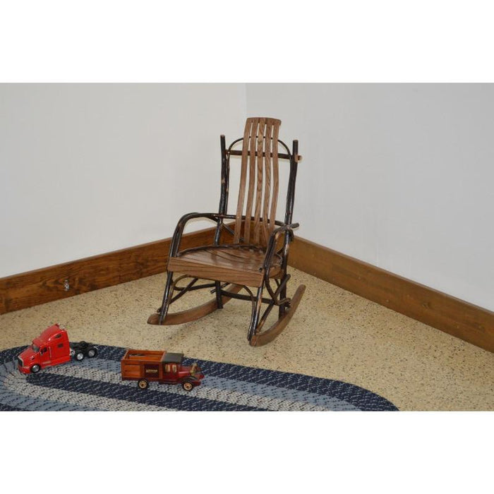 A & L Furniture A & L Furniture Hickory Child's Rocker Walnut Finish Rocking Chair 2012-Walnut Finish