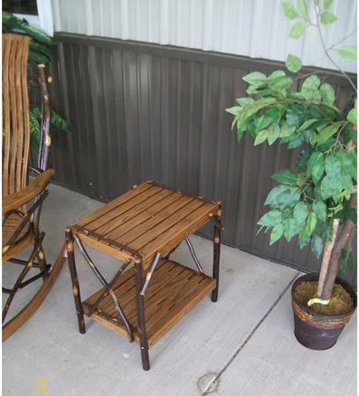 A & L Furniture A & L Furniture Hickory End Table Walnut Finish End Table 2072-Walnut Finish