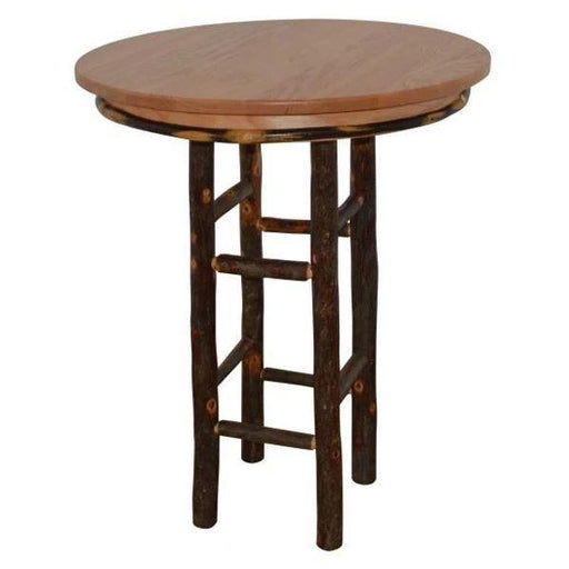 A & L Furniture A & L Furniture Hickory Round Bar Table 33 Inch / Natural Finish Bar Table 2771-Natural Finish