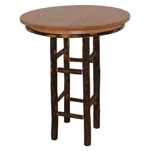 A & L Furniture A & L Furniture Hickory Round Bar Table 33 Inch / Natural Finish Bar Table 2771-Natural Finish