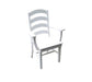 A & L Furniture A & L Furniture Ladderback Dining Chair w/ Arms White Dining Chair 4113-White