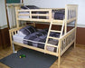 A & L Furniture A & L Furniture Mission Bunkbed Twin over Full / Unfinished Bed 3150-TOF-Unfinished