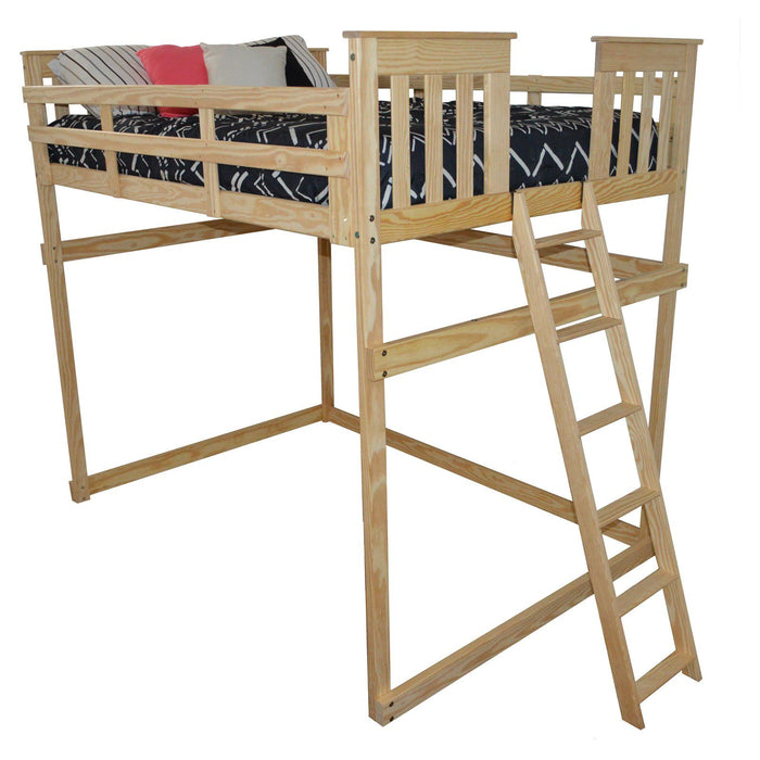 A & L Furniture A & L Furniture Mission Loft Bed w End Ladder Bed