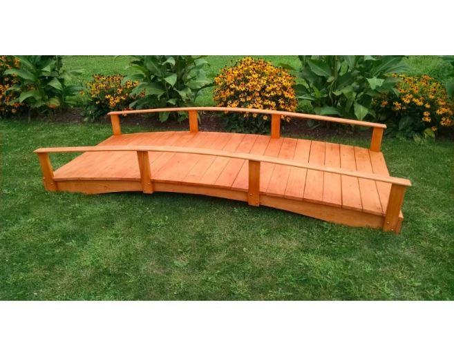 A & L Furniture A & L Furniture Oriental Garden Bridge in Pressure Treated Pine 3ft x 4ft / Unfinished Pine Bridge 3104-UNF