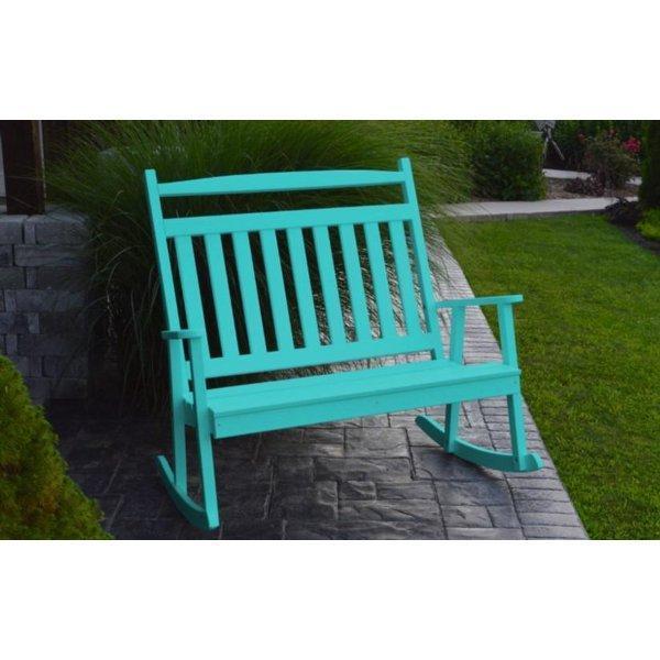 A & L Furniture A & L Furniture Poly Classic Double Rocker Aruba Blue Rocker 891-Aruba Blue