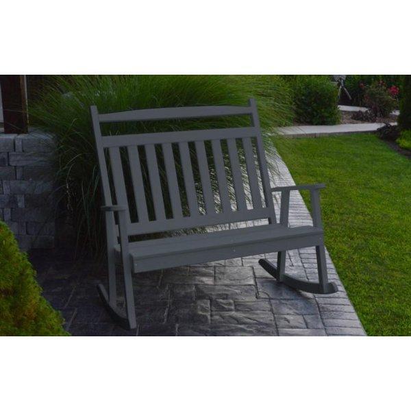 A & L Furniture A & L Furniture Poly Classic Double Rocker Dark Gray Rocker 891-Dark Gray