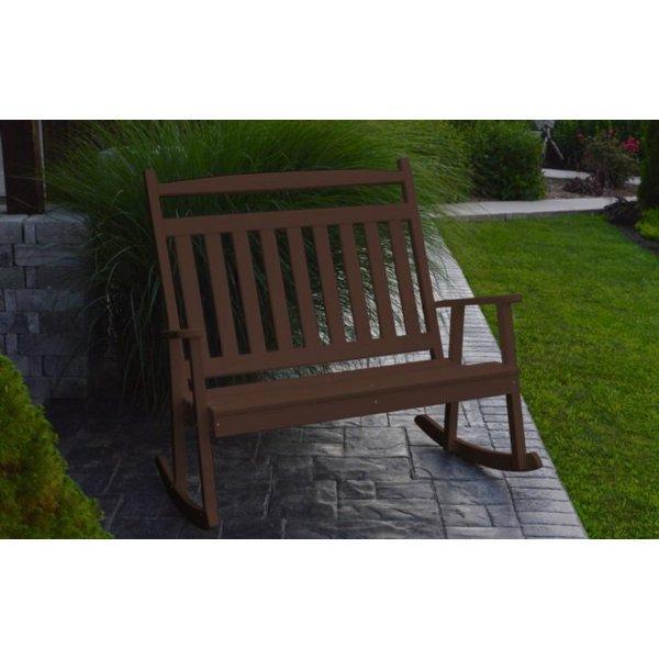 A & L Furniture A & L Furniture Poly Classic Double Rocker Tudor Brown Rocker 891-Tudor Brown