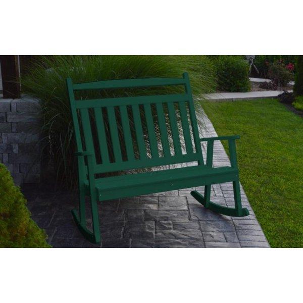 A & L Furniture A & L Furniture Poly Classic Double Rocker Turf Green Rocker 891-Turf Green