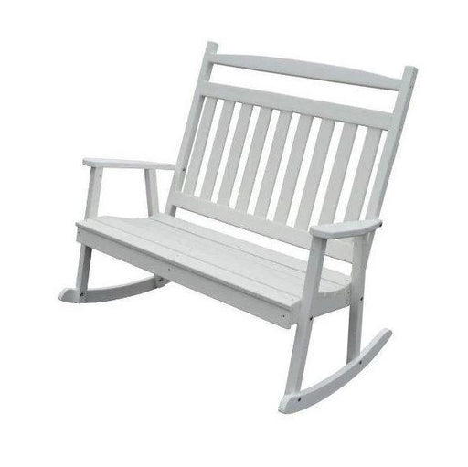 A & L Furniture A & L Furniture Poly Classic Double Rocker White Rocker 891-White