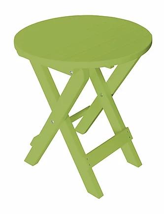 A & L Furniture A & L Furniture Poly Coronado Round Folding Bistro Table Turf Green Bistro Table 4010-TurfGreen