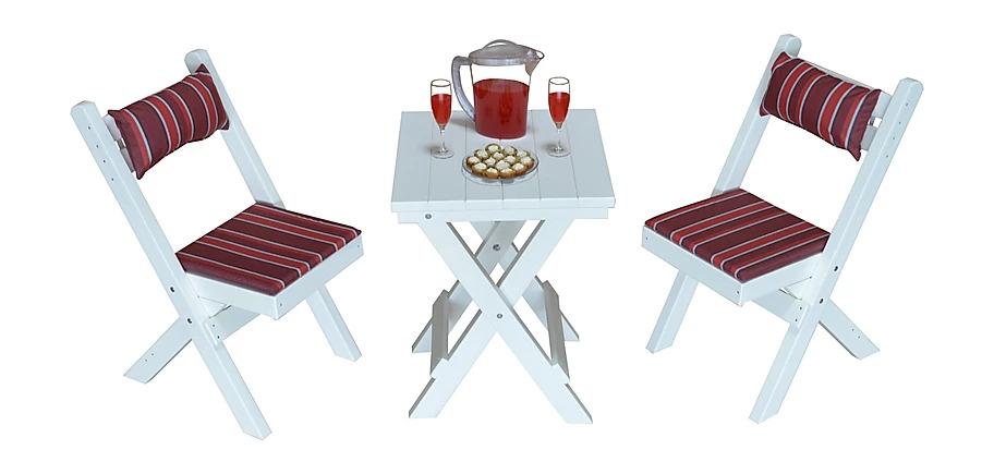 A & L Furniture A & L Furniture Poly Coronado Square Folding Bistro Set Bistro Set