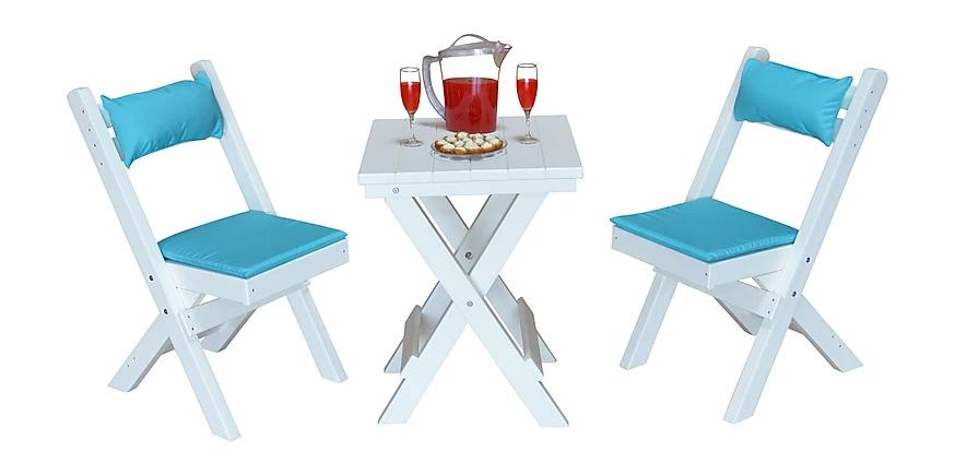 A & L Furniture A & L Furniture Poly Coronado Square Folding Bistro Set Bistro Set