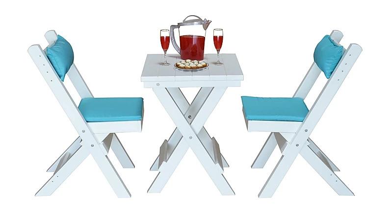 A & L Furniture A & L Furniture Poly Coronado Square Folding Bistro Set Bistro Set