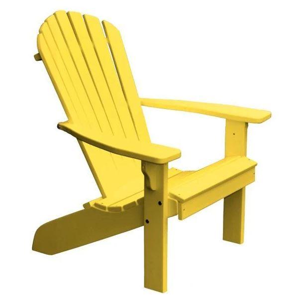 A & L Furniture A & L Furniture Poly Fanback Adirondack Chair Lemon Yellow Chair 880-Lemon Yellow