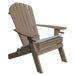 A & L Furniture A & L Furniture Poly Folding Adirondack Chair w/2 Cupholders Weathered Wood Chair 881E-Weathered Wood